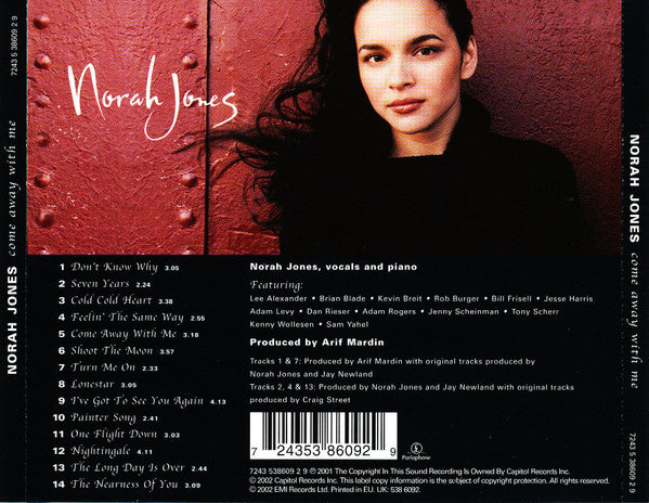 CD Norah Jones – Come Away With Me - USADO